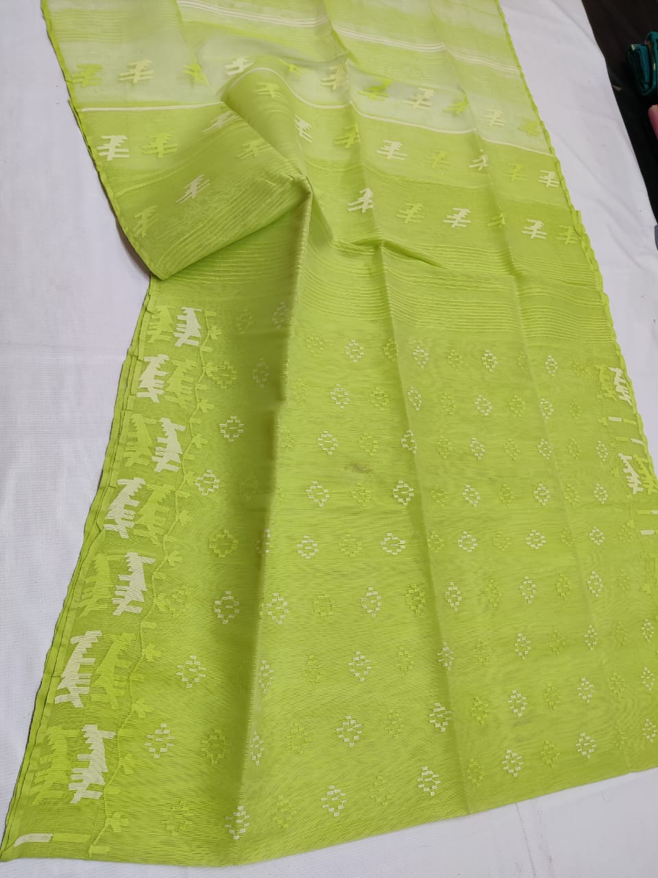 Half Silk Jamdani Saree