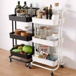 3 Tier Moveable Trolley Rack